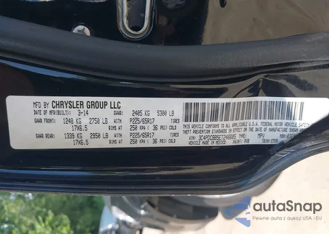 2014 Dodge Journey Sxt from USA, damaged, VIN 3C4PDCBB5ET246605